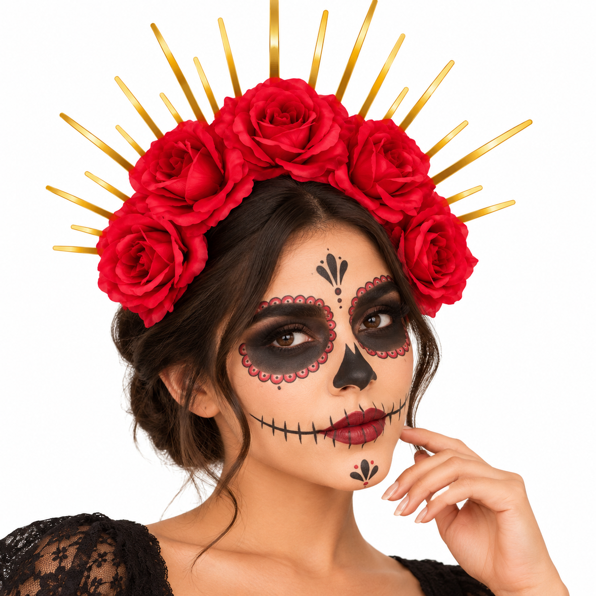 Diadema de Catrina con Rosas