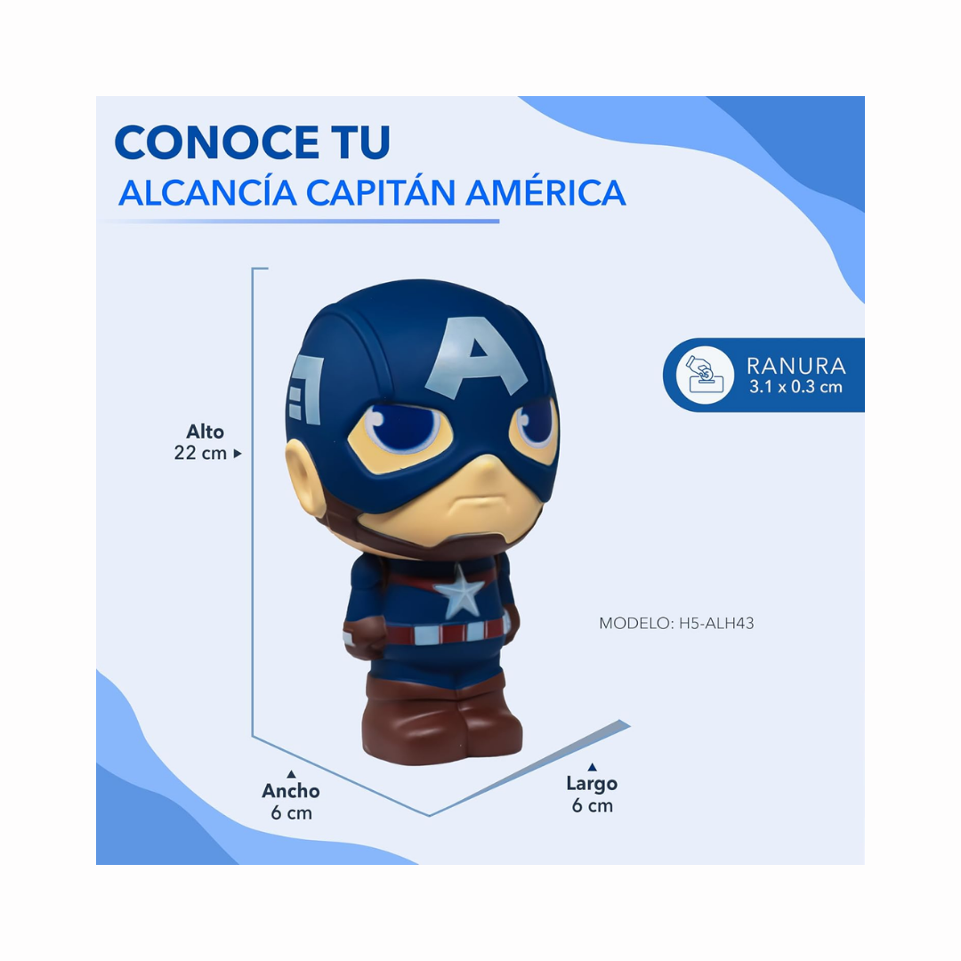 Capitán América Marvel Alcancías 3D