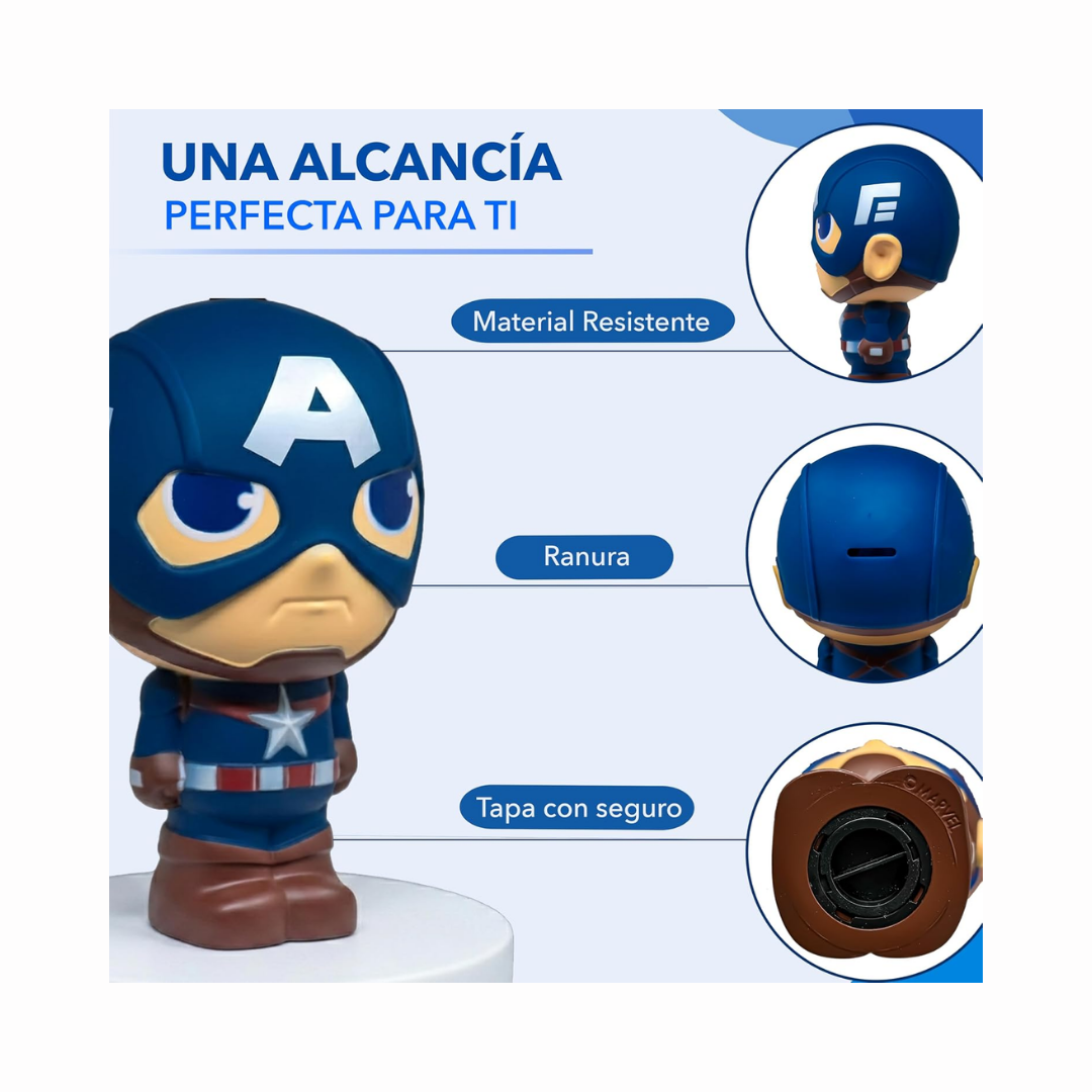 Capitán América Marvel Alcancías 3D