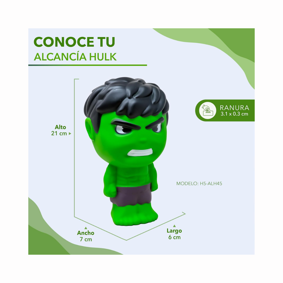 Hulk Marvel Alcancías 3D