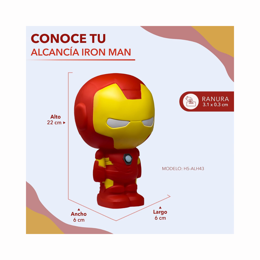 Iron Man Marvel Alcancías 3D