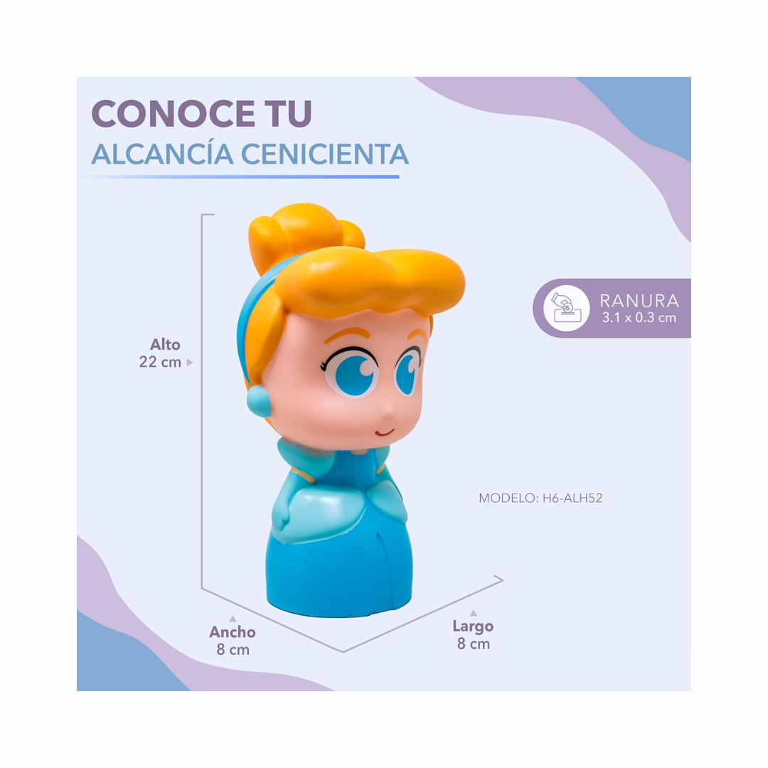 Cenicienta Princesas Disney Alcancía 3D