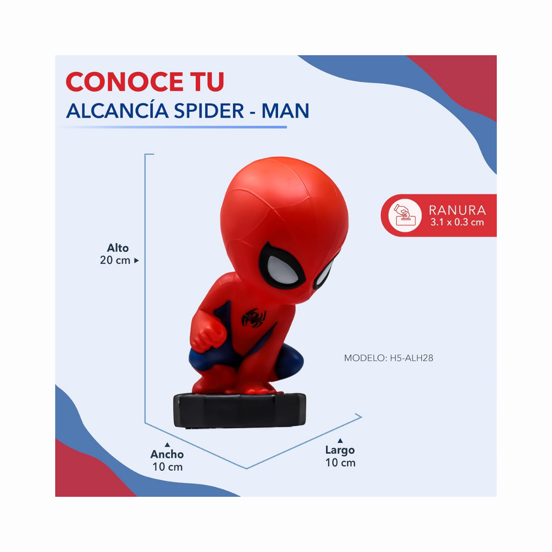 Spiderman Marvel Alcancía 3D