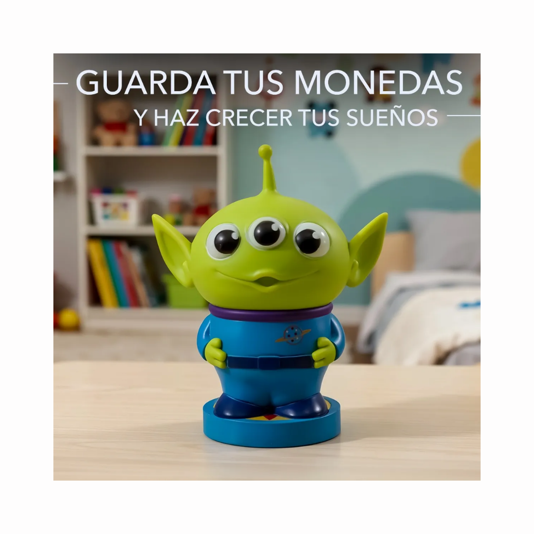 Toy Story Marciano Tres Ojos Alcancía 3D