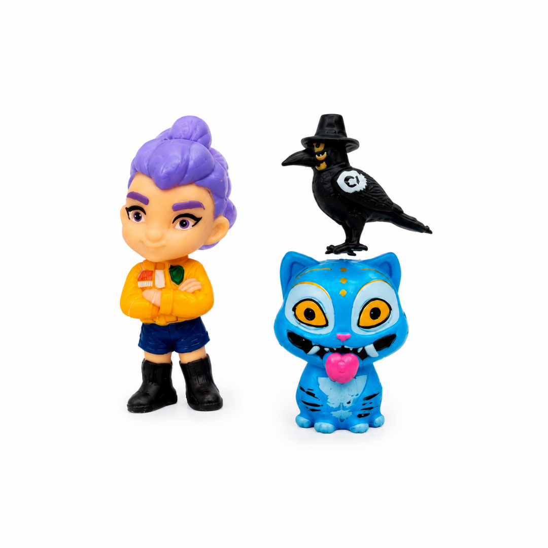 Set K-pop Demon Hunters Rumi y Derpy Coleccionable 2 Figuras De Acción