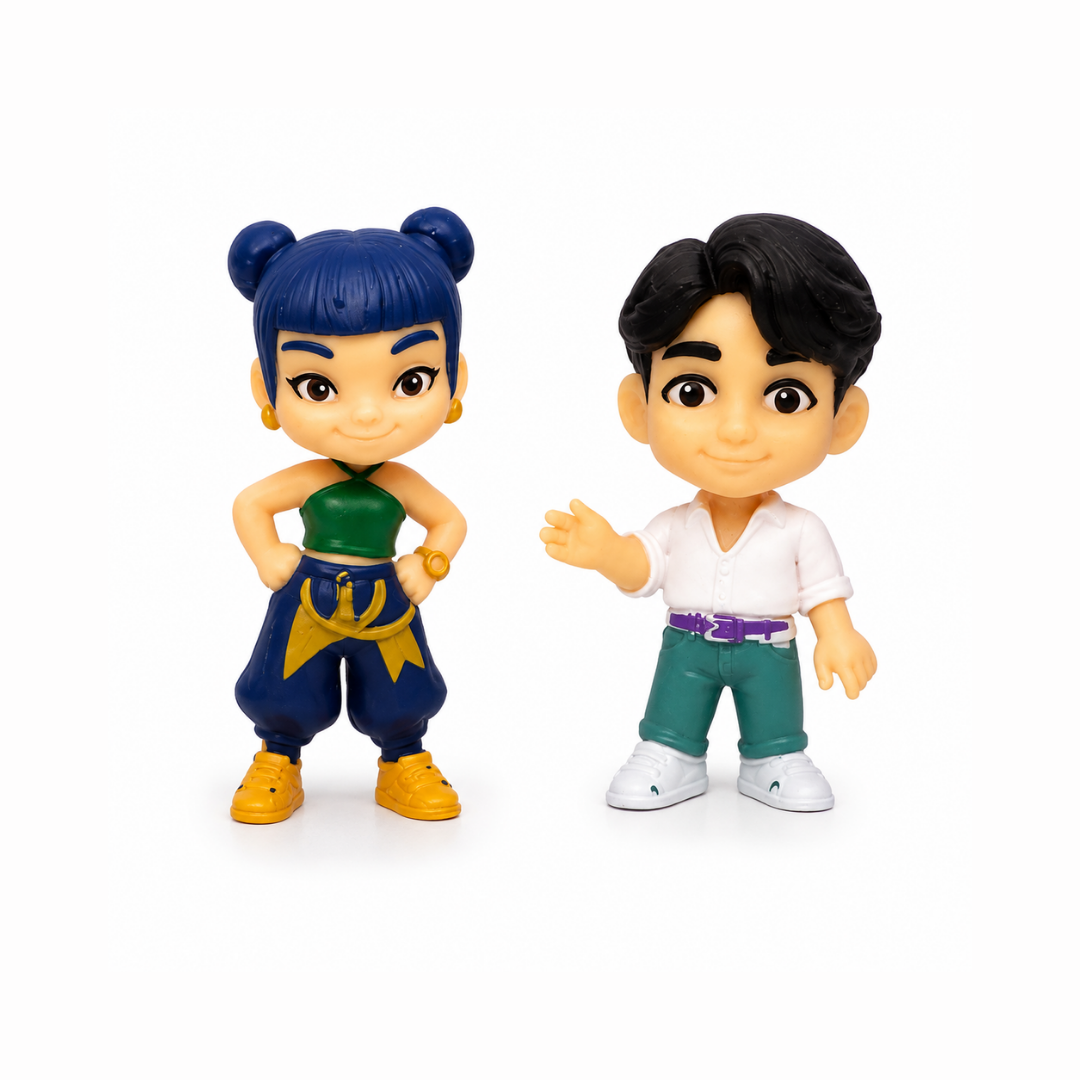 Set K-pop Demon Hunters Zoey y Jinu Coleccionable 2 Figuras De Acción