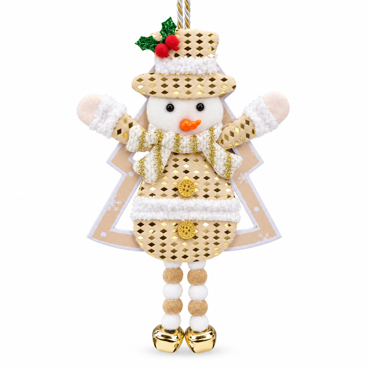 Adorno Colgante Navideño Muñeco de Nieve I 12 Piezas