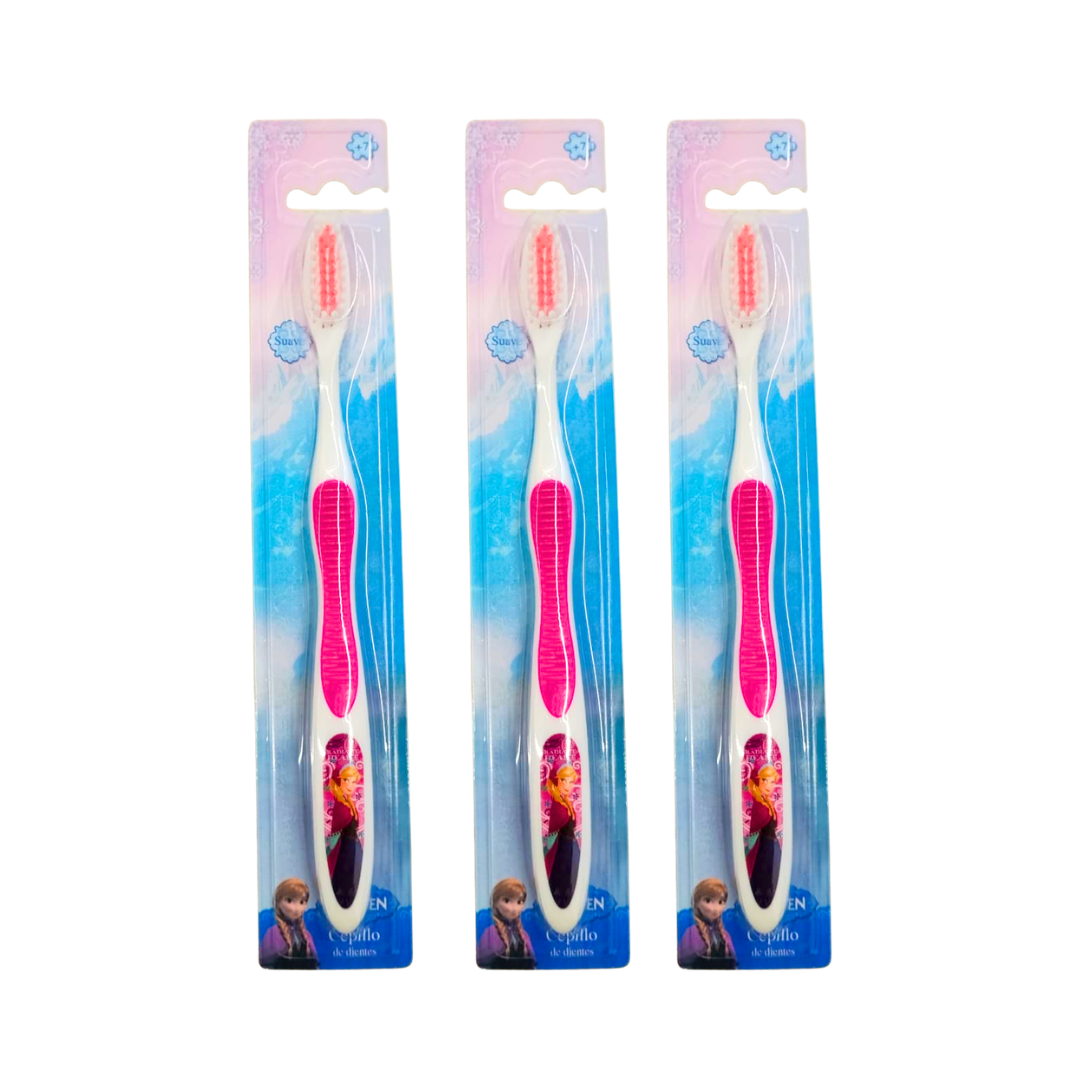 Paquete de 3 cepillos dentales infantiles Disney Frozen