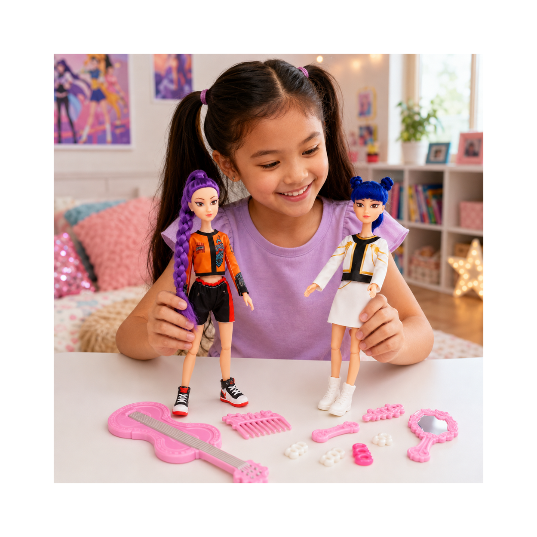 Set de 2 Muñecas KPop Demon Hunters
