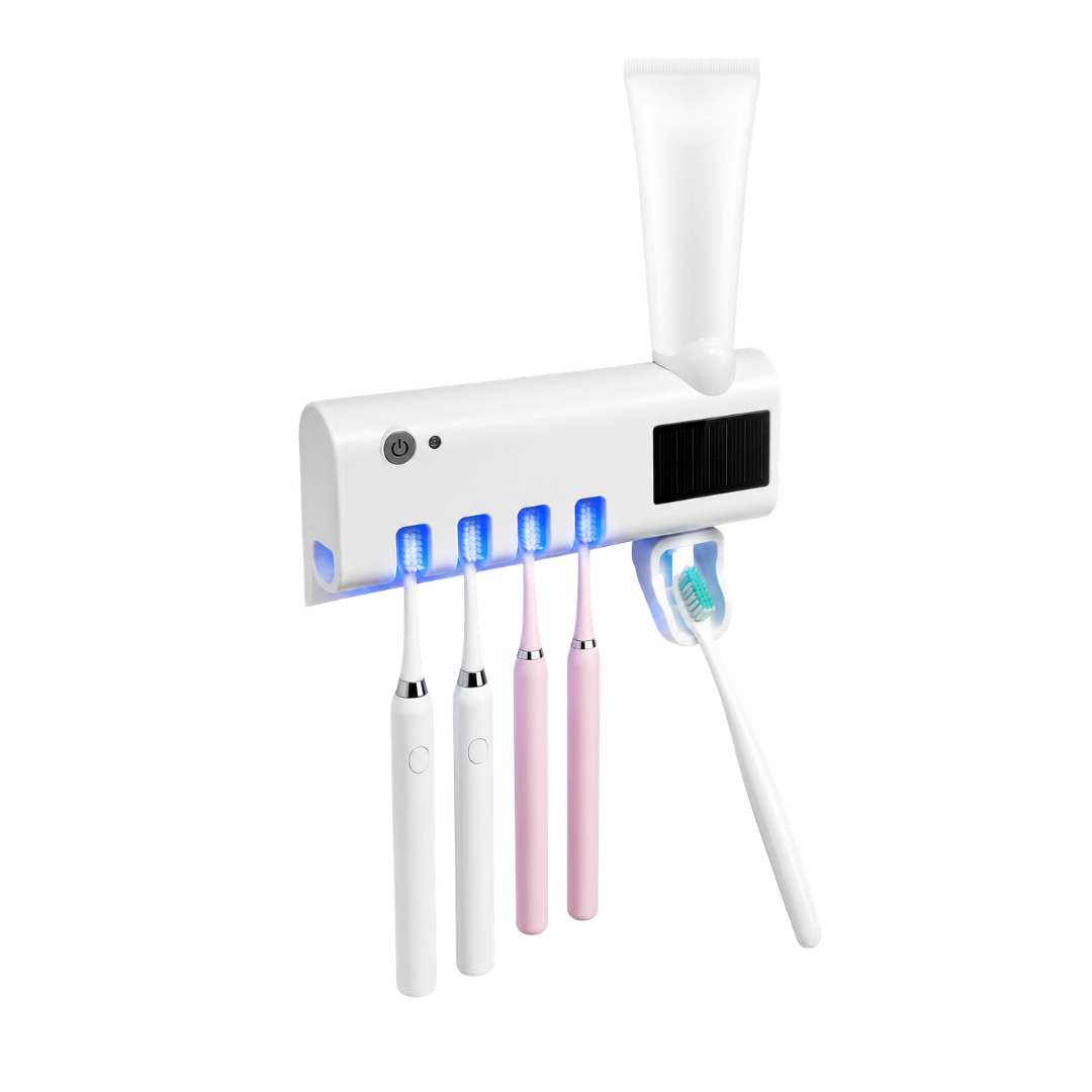Esterilizador Para 4 Cepillos De Dientes y Dispensador De Pasta