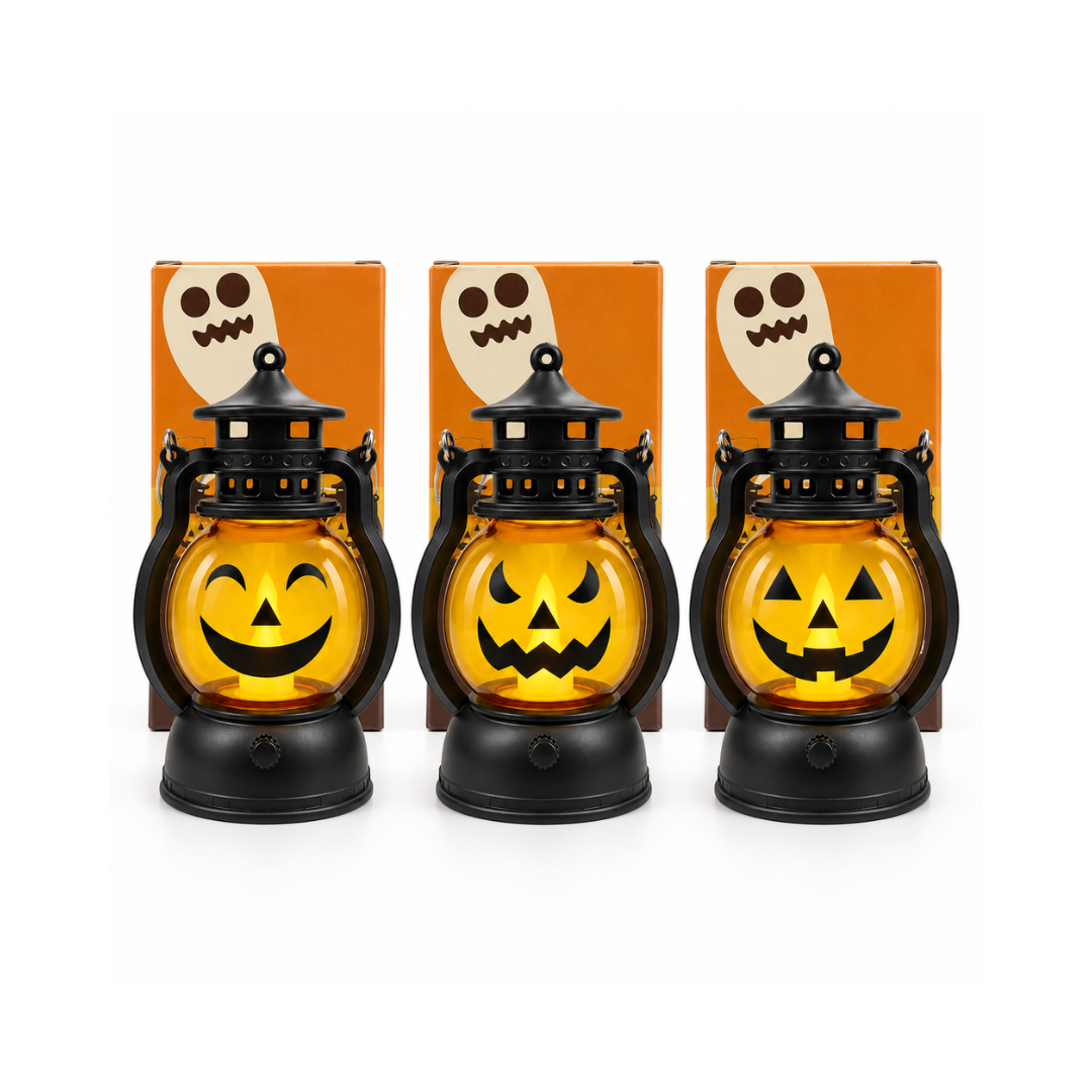 Farol LED de Calabaza para Halloween y Día de Muertos - 6 Piezas