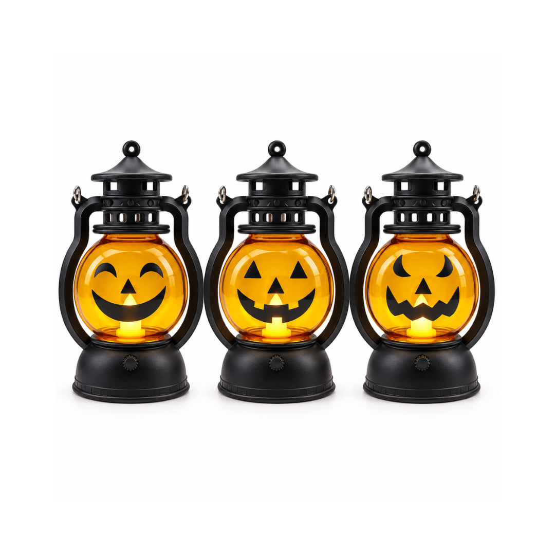 Farol LED de Calabaza para Halloween y Día de Muertos - 6 Piezas