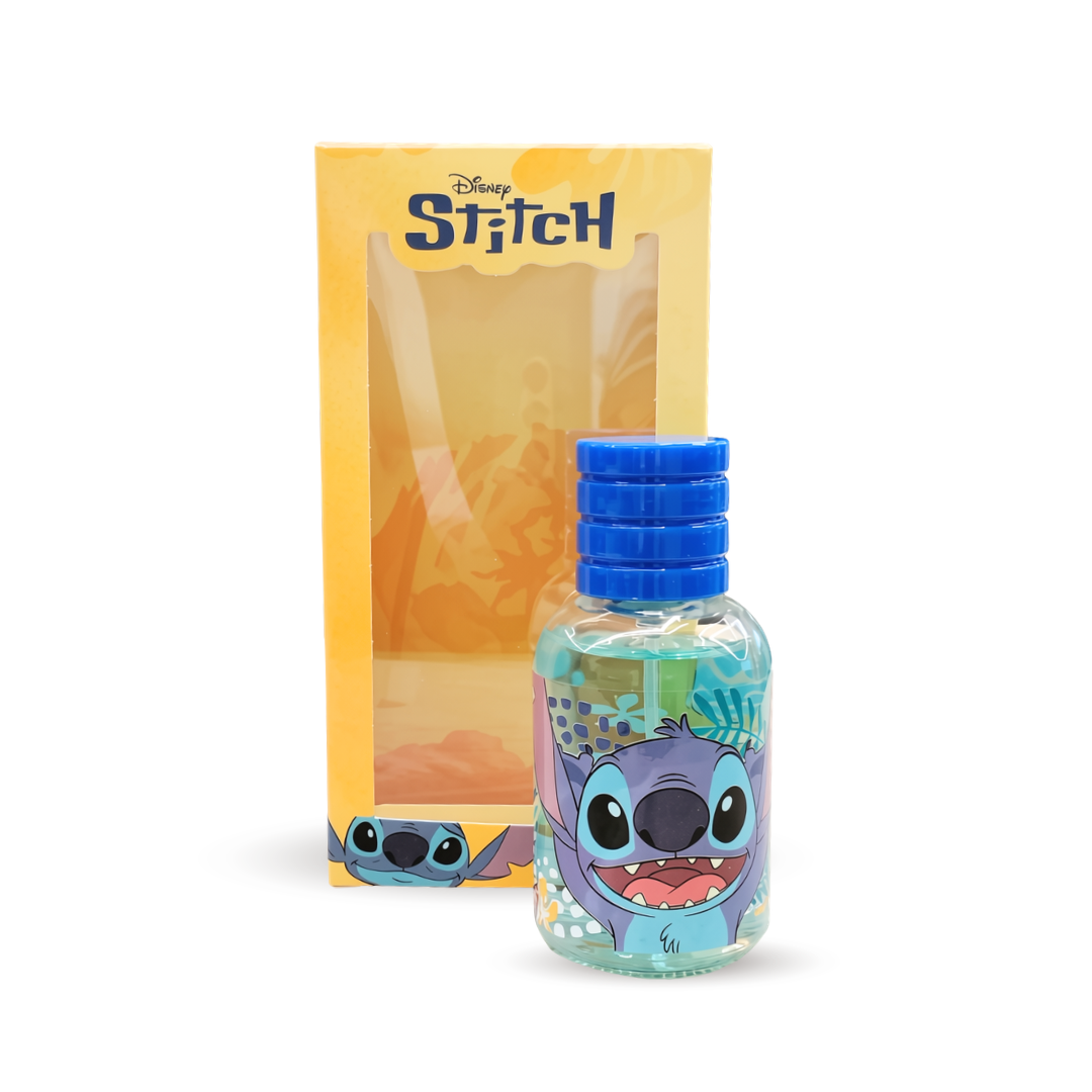 Paquete Disney Stitch 4 Piezas: Vajilla Infantil 4 Piezas, Crema para Manos, Fragancia Infantil y Slime