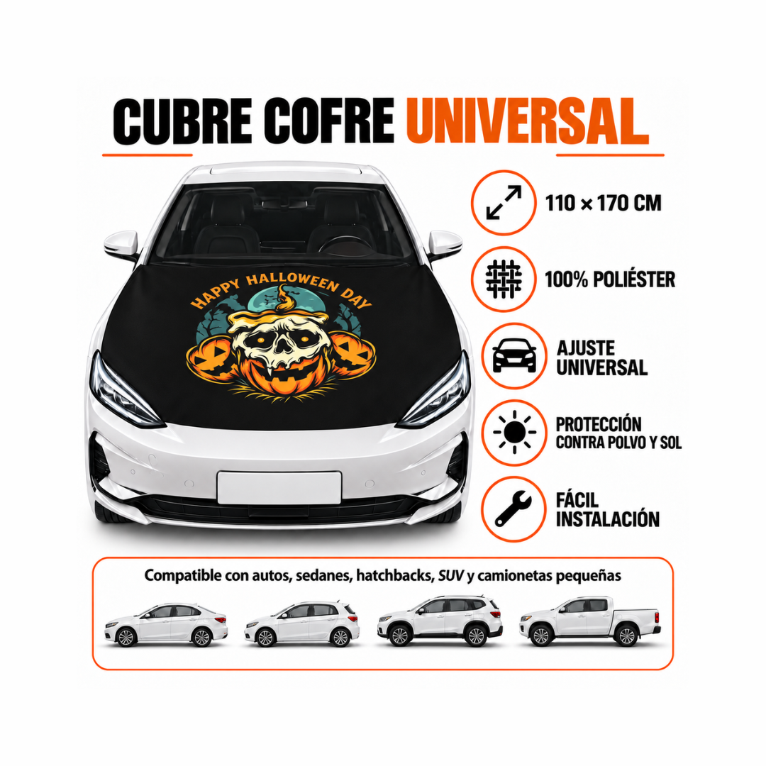 Funda Cubre Cofre Happy Halloween