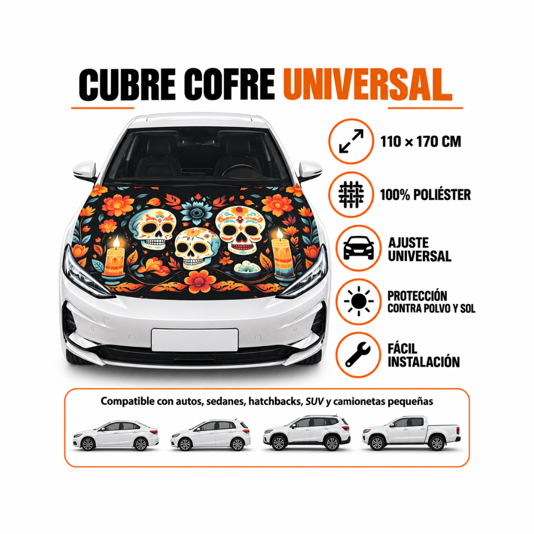 Funda Cubre Cofre Tres Calaveras