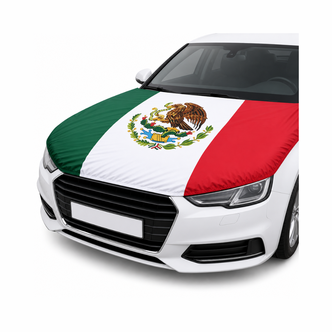 Funda Cubre Cofre De Auto Con Bandera De México Patriótica
