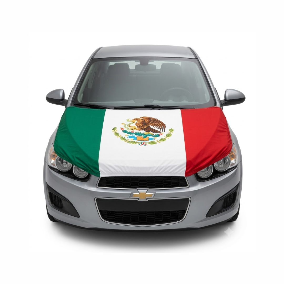 Funda Cubre Cofre De Auto Con Bandera De México Patriótica