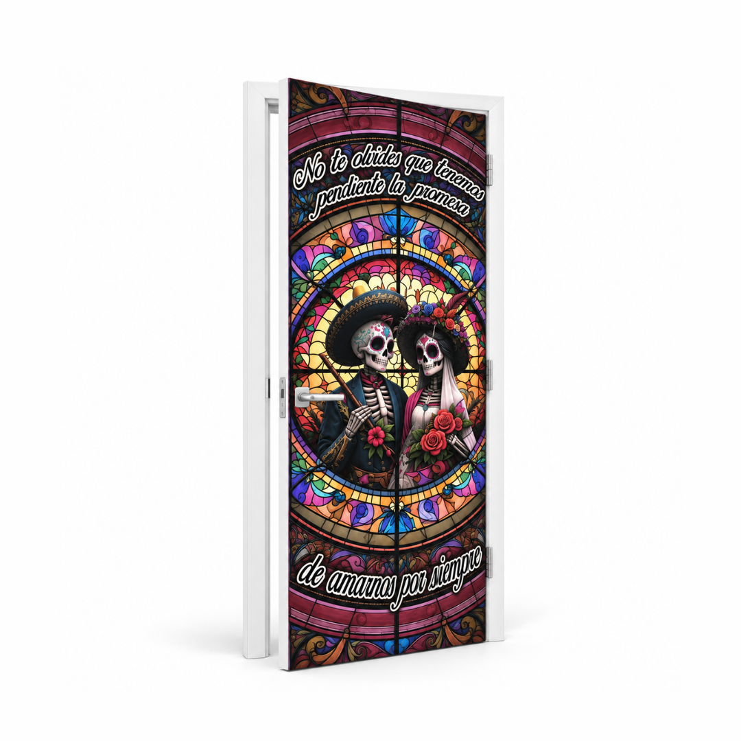 Funda para Puertas Dia de Muertos - Amor Catrines