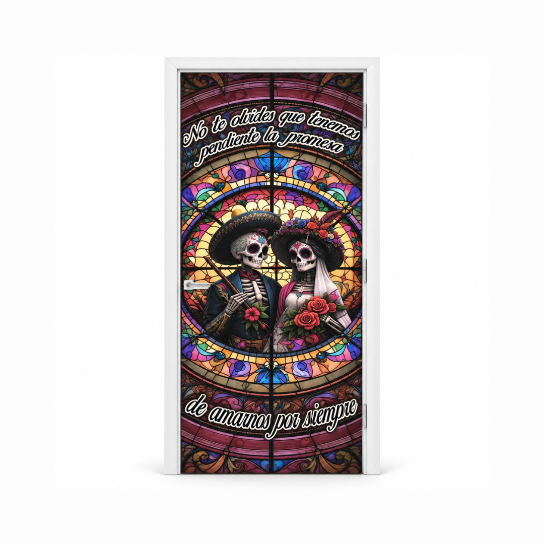 Funda para Puertas Dia de Muertos - Amor Catrines