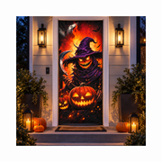 Funda para Puertas Dia de Muertos - Brujo Calabaza