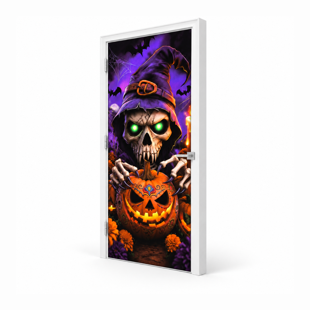 Funda para Puertas Dia de Muertos - Calavera Bruja