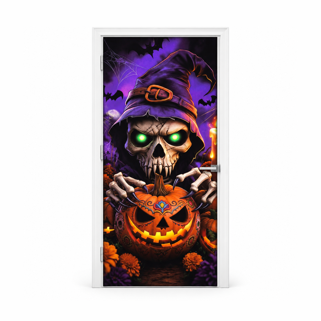 Funda para Puertas Dia de Muertos - Calavera Bruja