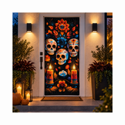 Funda para Puertas Dia de Muertos - Calaveras Tradicionales
