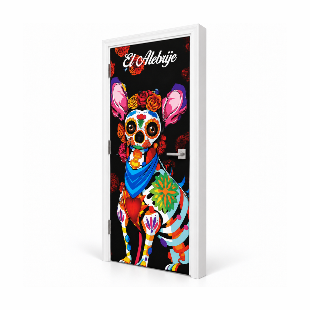 Funda para Puertas Dia de Muertos - El Alebrije