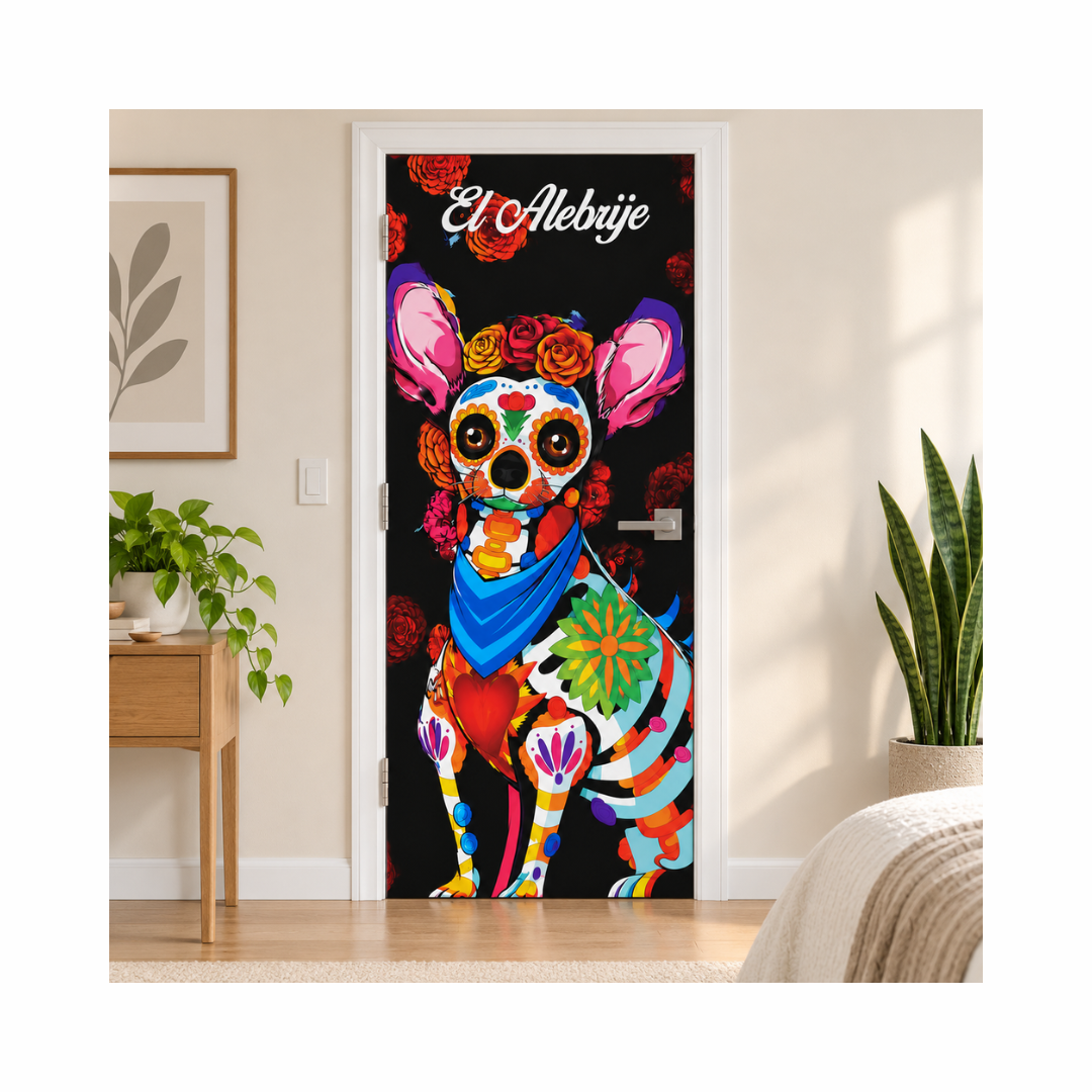 Funda para Puertas Dia de Muertos - El Alebrije
