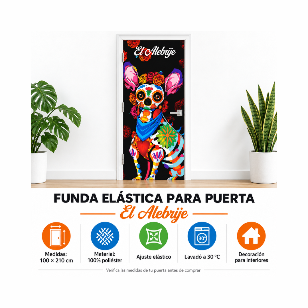 Funda para Puertas Dia de Muertos - El Alebrije