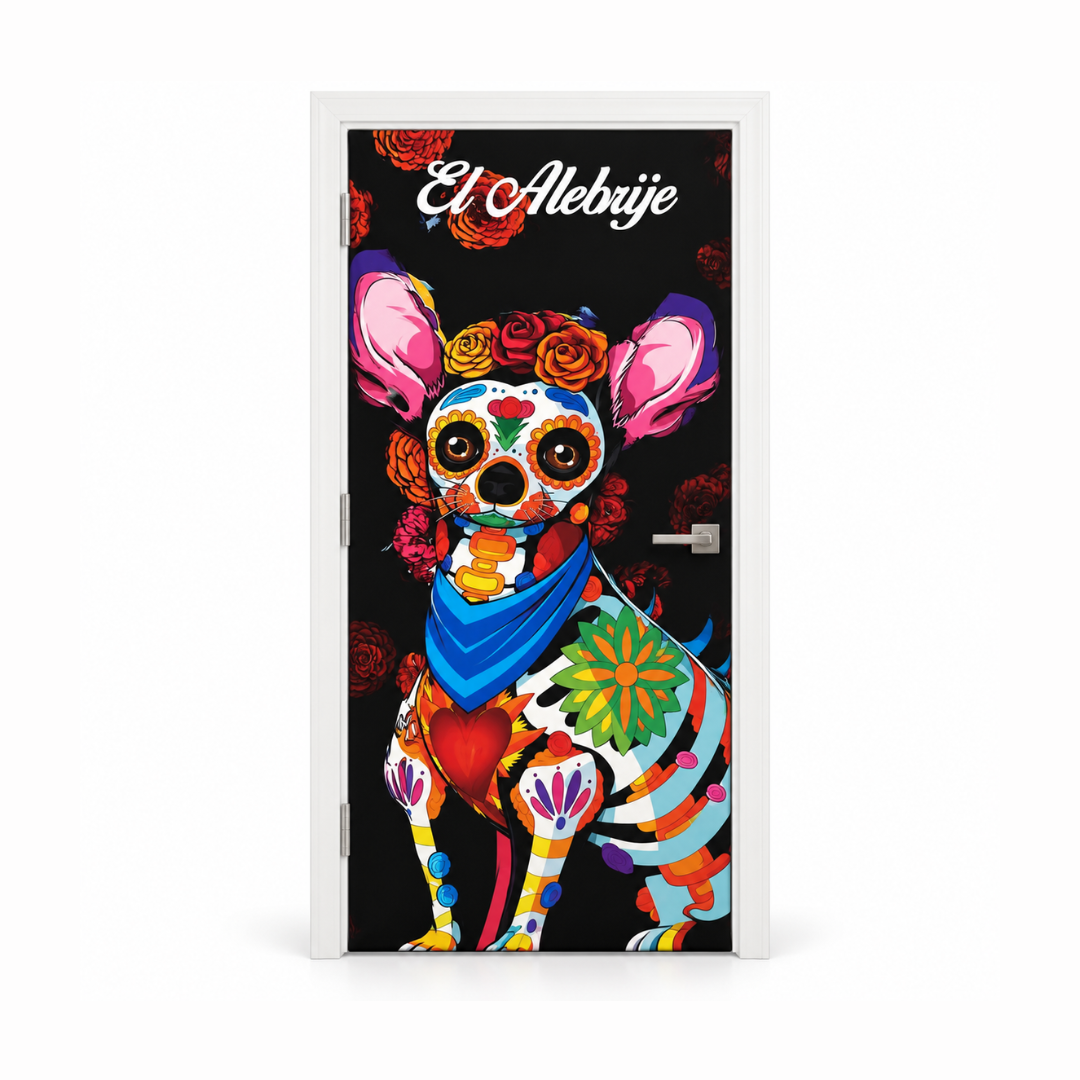 Funda para Puertas Dia de Muertos - El Alebrije