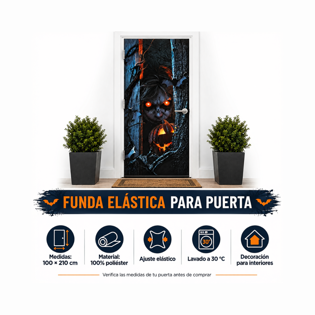 Funda para Puertas Dia de Muertos - Espectro