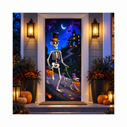 Funda para Puertas Dia de Muertos - Esqueleto con Perro