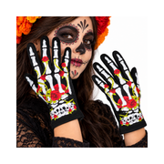 Guantes Estilo Catrina Con Flores