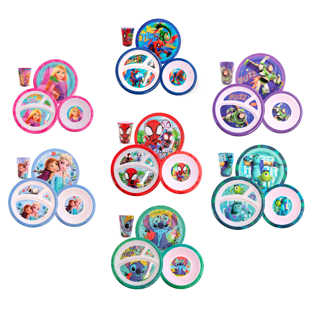 Set Vajilla Infantil 4 Piezas Hora De Comer Disney