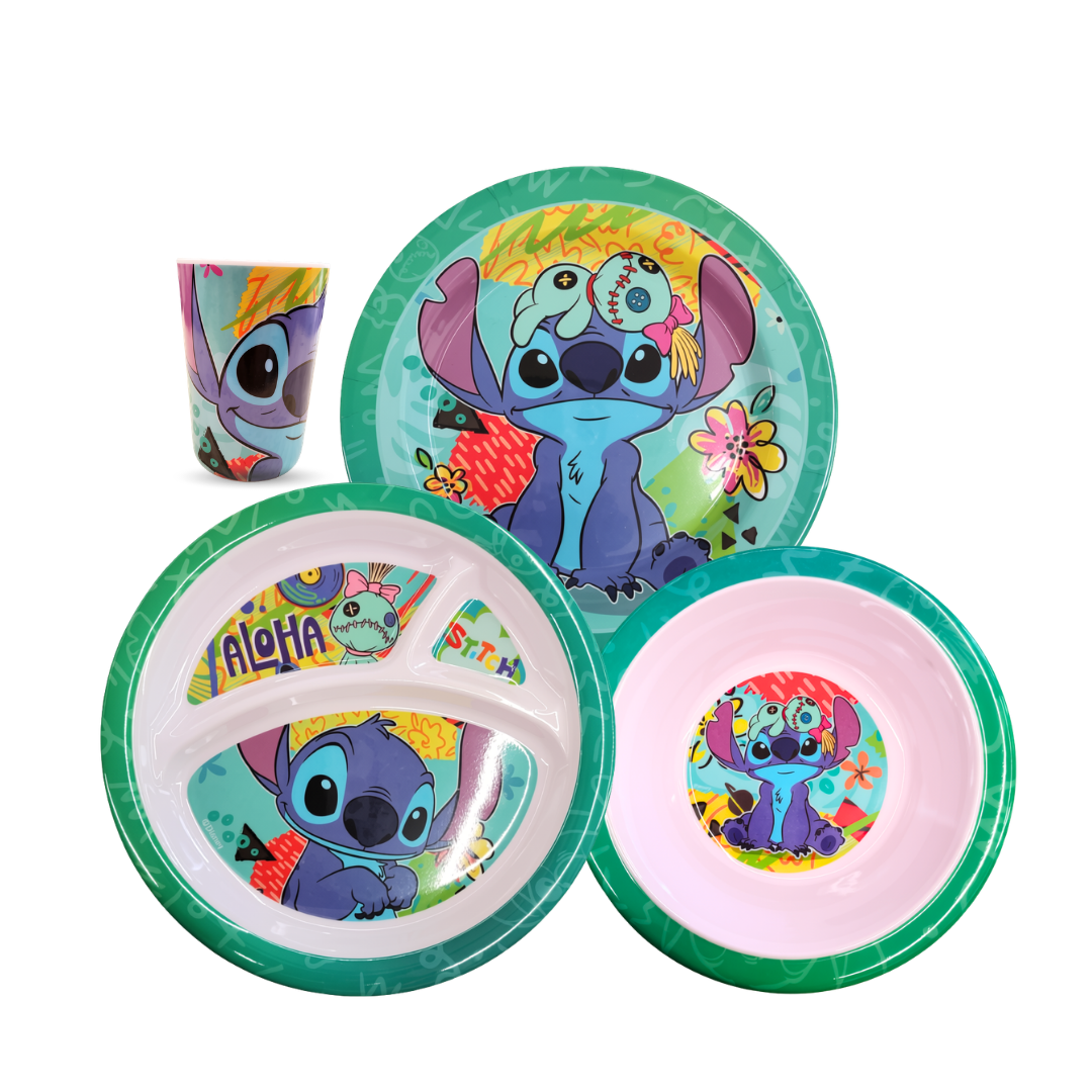 Set Vajilla Infantil 4 Piezas Hora De Comer Disney