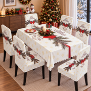 Mantel Navideño Con Diseño Blanco Moño