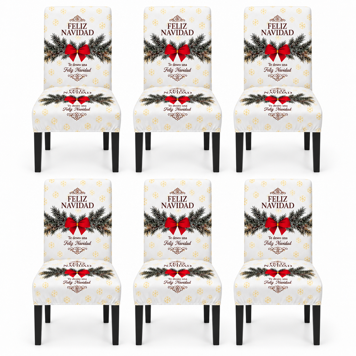Mantel Navideño Con Diseño Blanco Moño