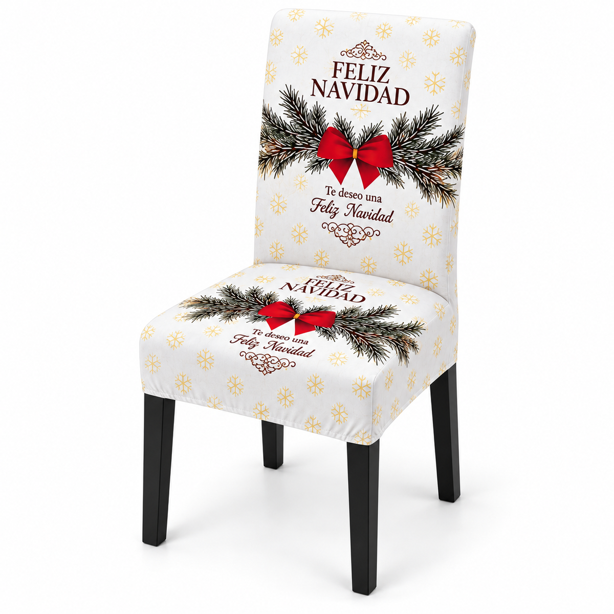 Mantel Navideño Con Diseño Blanco Moño