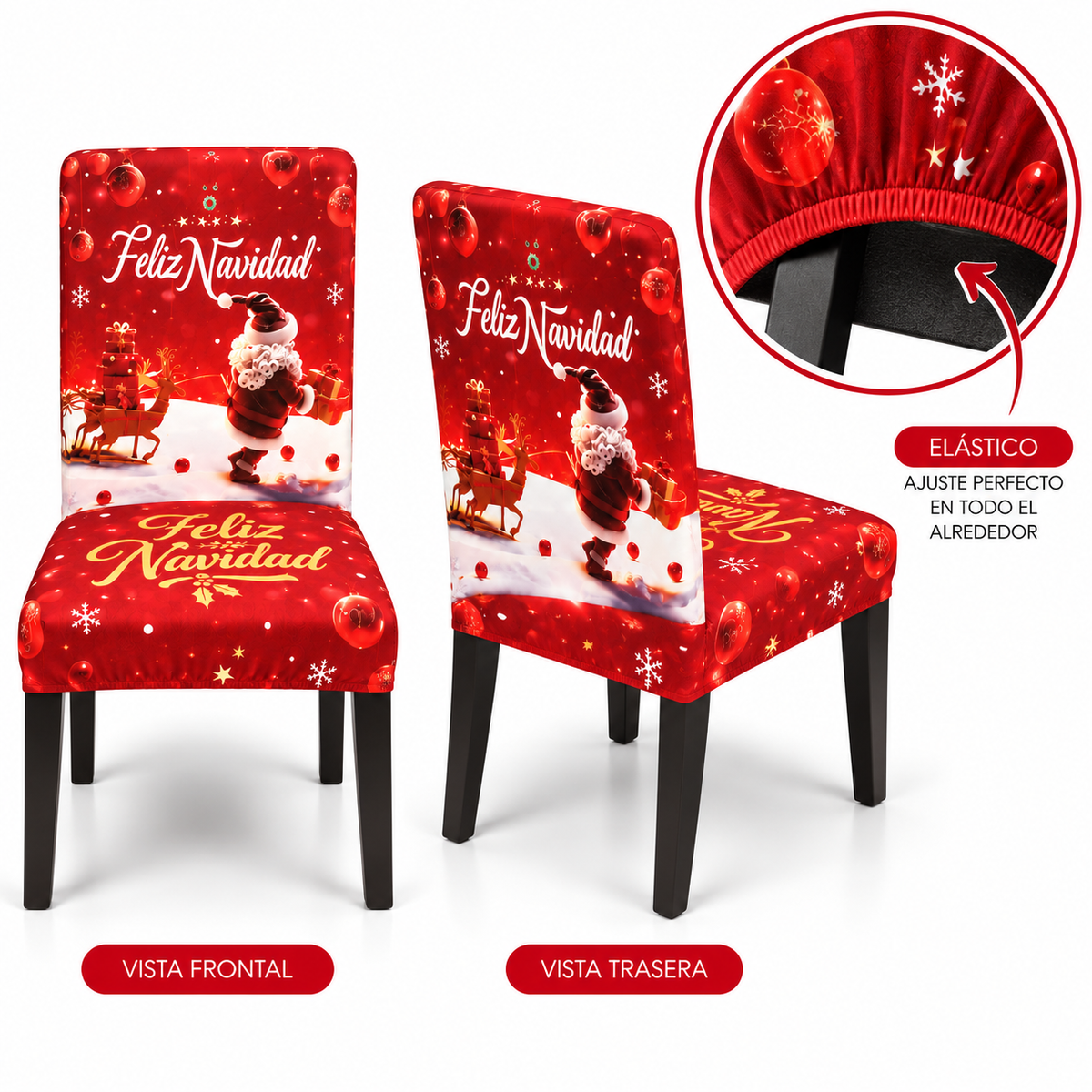 Mantel  Navideño Con Diseño Santa Trineo