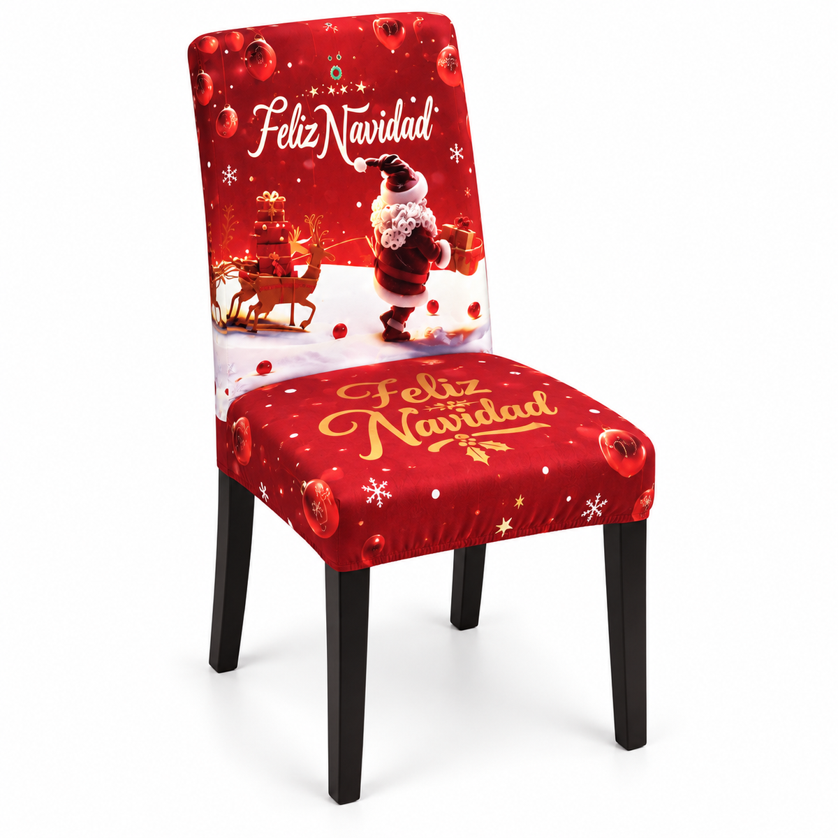 Mantel  Navideño Con Diseño Santa Trineo
