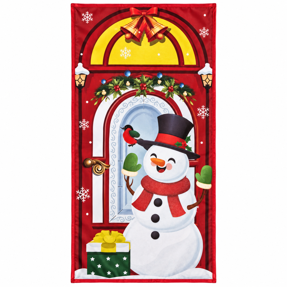 Funda para Puertas Navidad - Muñeco de Nieve 1