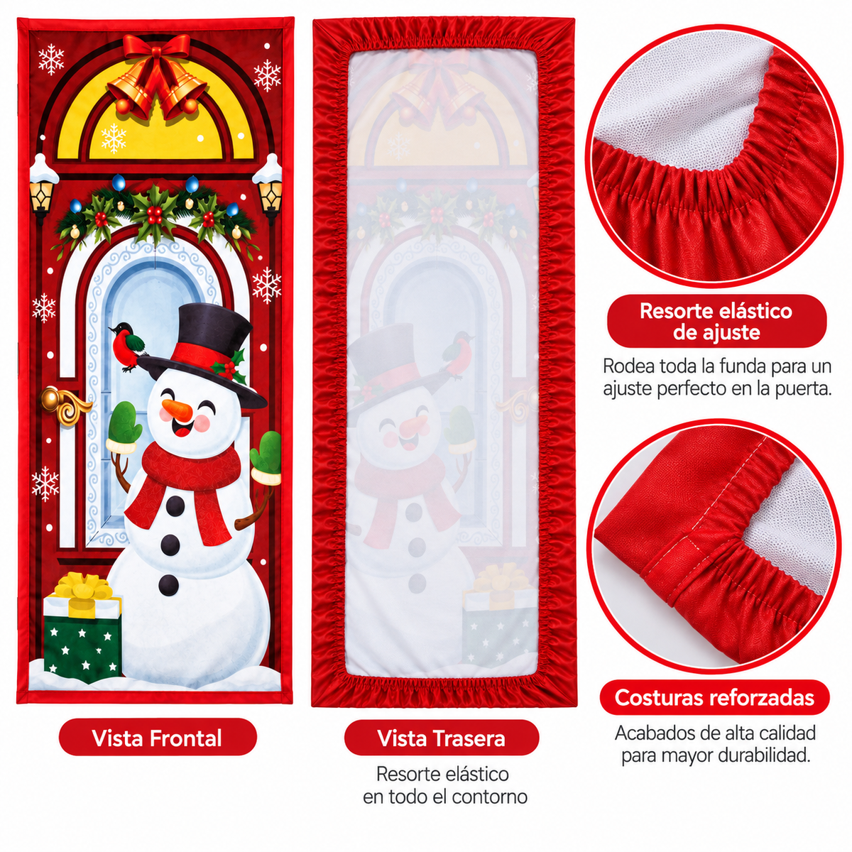 Funda para Puertas Navidad - Muñeco de Nieve 1