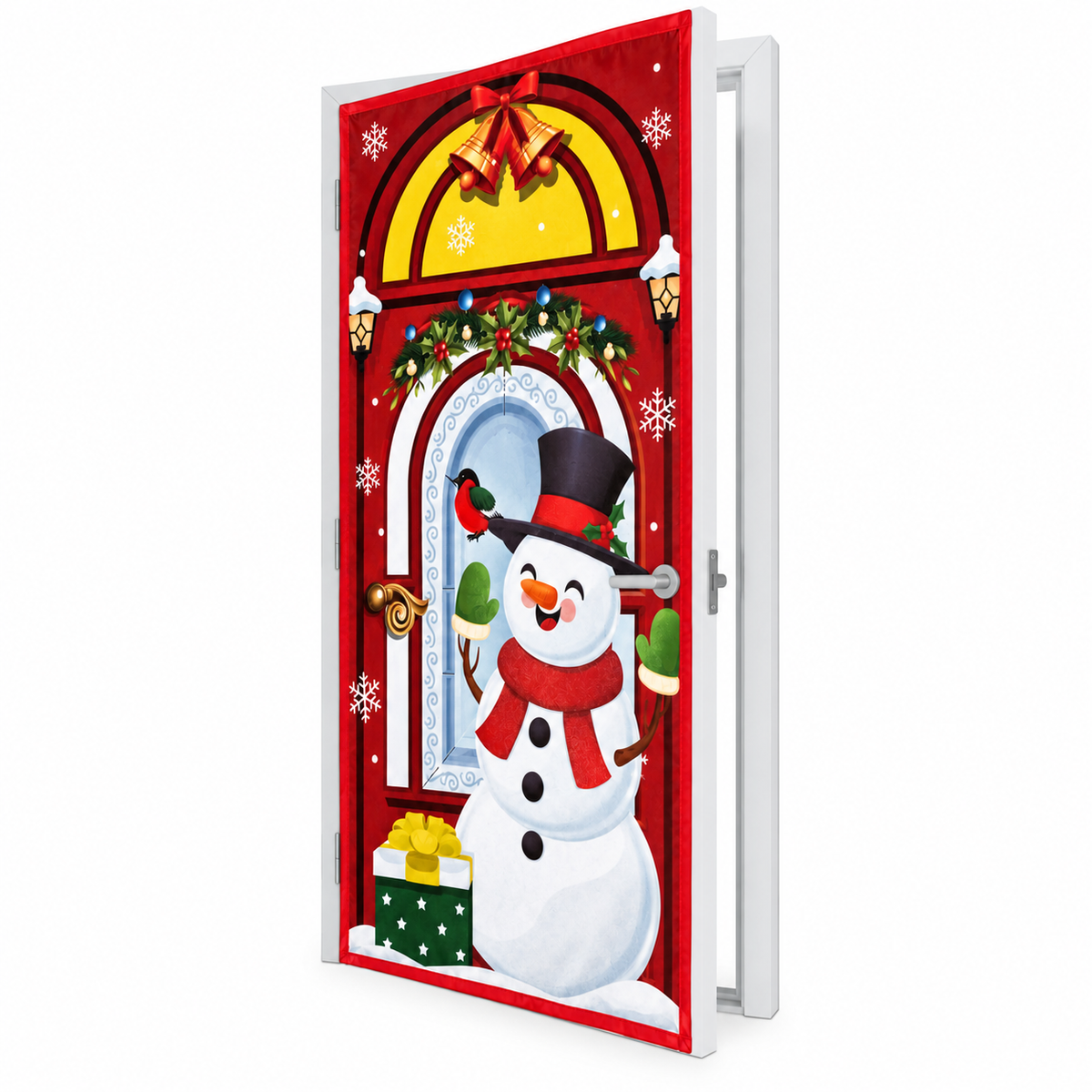 Funda para Puertas Navidad - Muñeco de Nieve 1