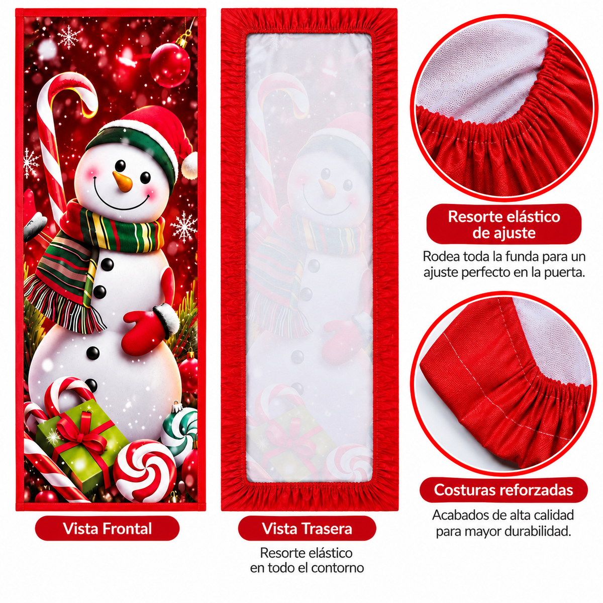 Funda para Puertas Navidad - Muñeco de Nieve 2