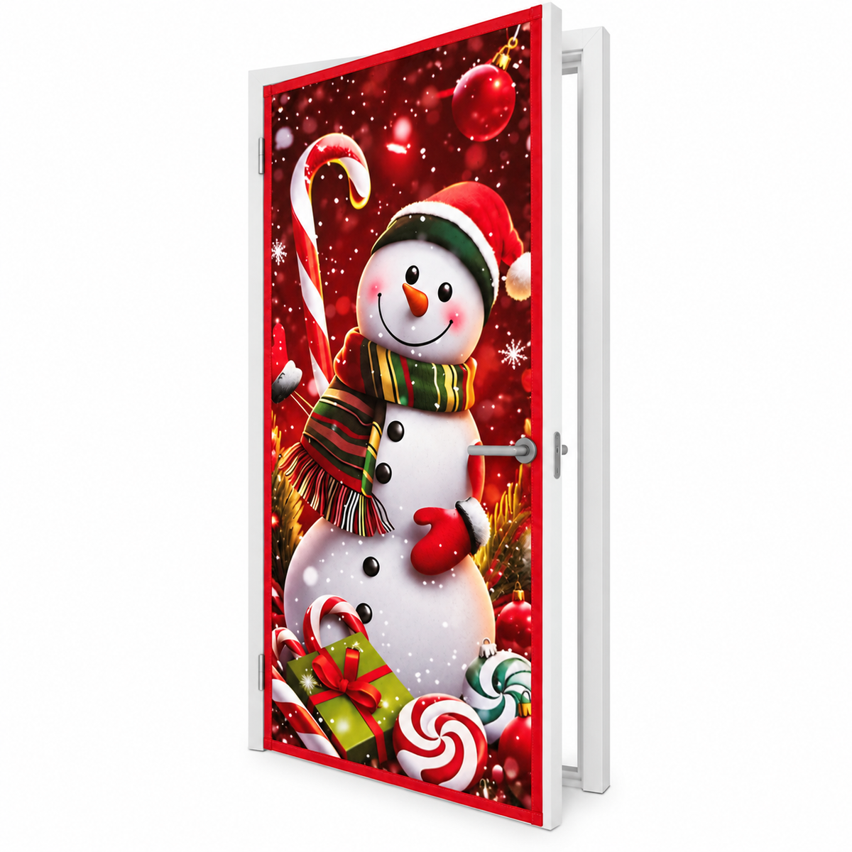 Funda para Puertas Navidad - Muñeco de Nieve 2