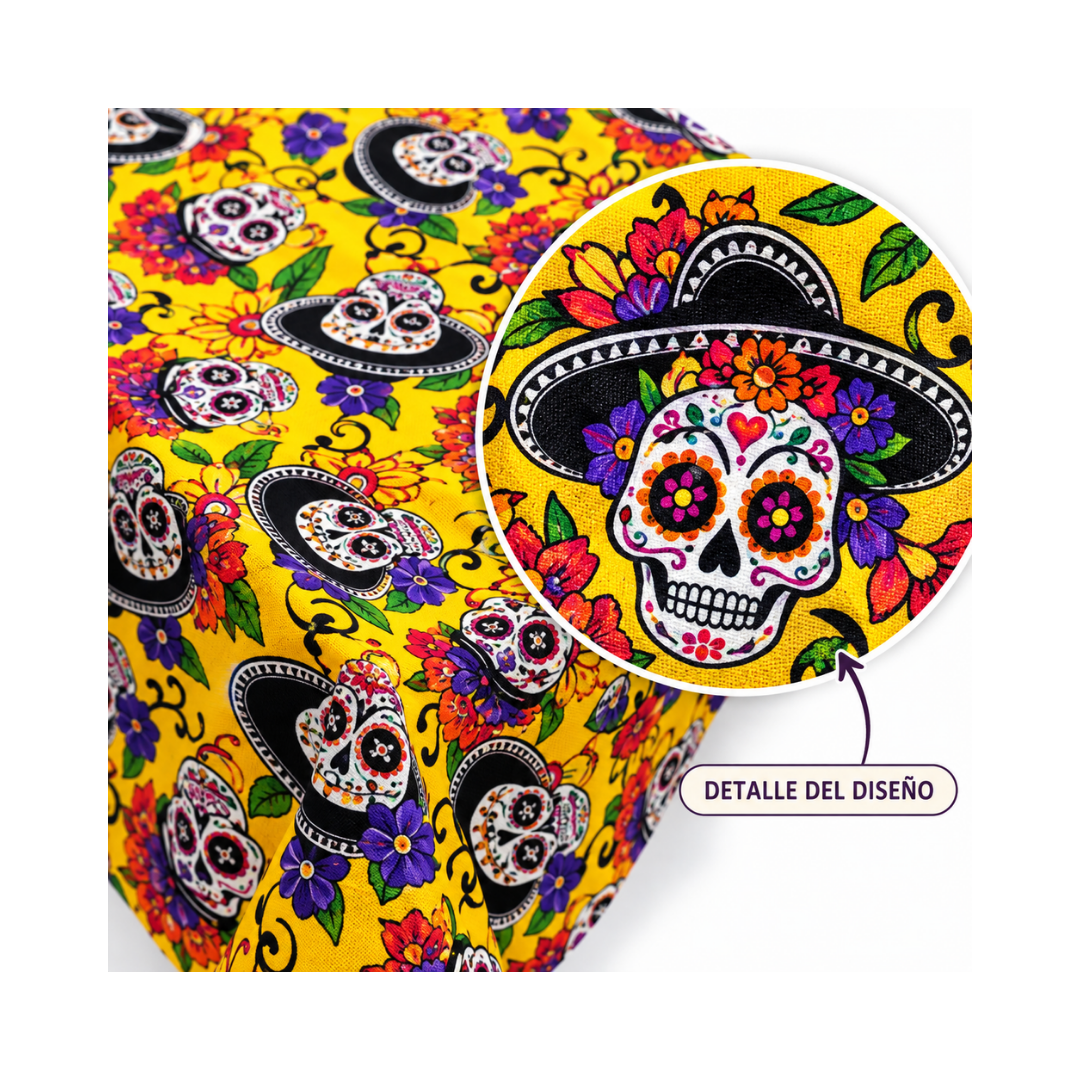 Mantel Día de Muertos - Amarillo