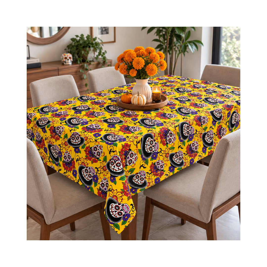 Mantel Día de Muertos - Amarillo