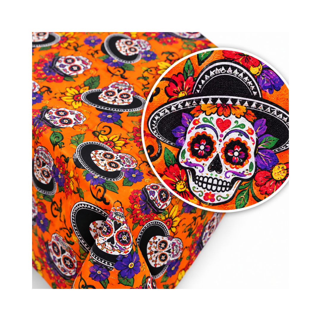 Mantel Día de Muertos - Naranja