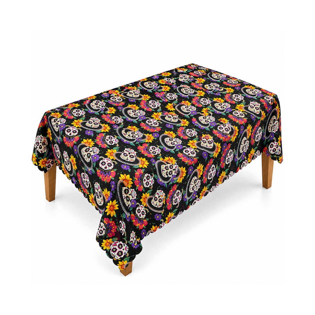 Mantel Día de Muertos - Negro